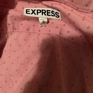 Express Pink Casual Button Down Shirt